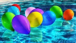 balloons, colorful, nature, swimming pool, water, water surface, birthday balloons, colorful balloons, pool, rubber balloons, wet, party, celebration, birthday party